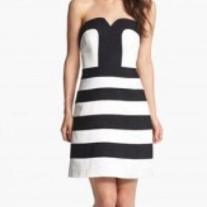 Striped Strapless Fit & Flare Dress by Laundry by Shelli Segal